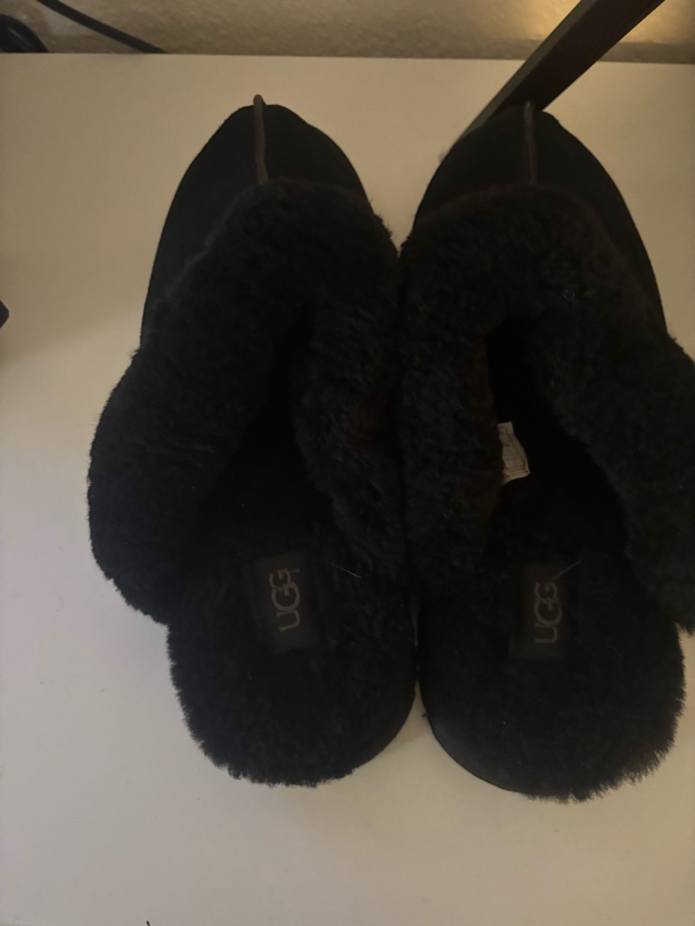 UGG Black Cozy Shearling Slip-Ons - Picture 4 of 5